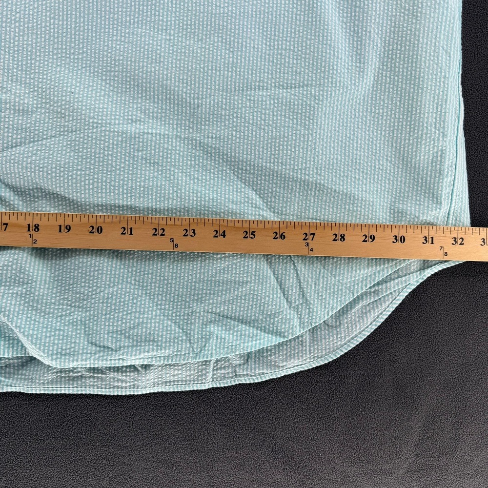 Ralph Lauren Mens 4XB Big Seersucker Short Sleeve Button Down Shirt Blue Stripe - Picture 7 of 16